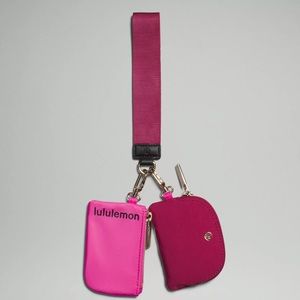 Lululemon dual pouch wristlet pink